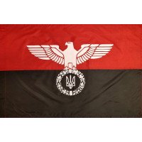 Прапор GANK Орел-Тризуб black/red