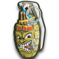 Шеврон ПВХ Лимонка No Smoking Go To Hell