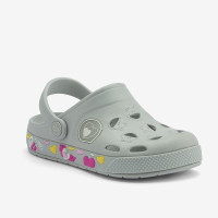 Клоги (сабо) Coqui Froggy Khaki grey hearts